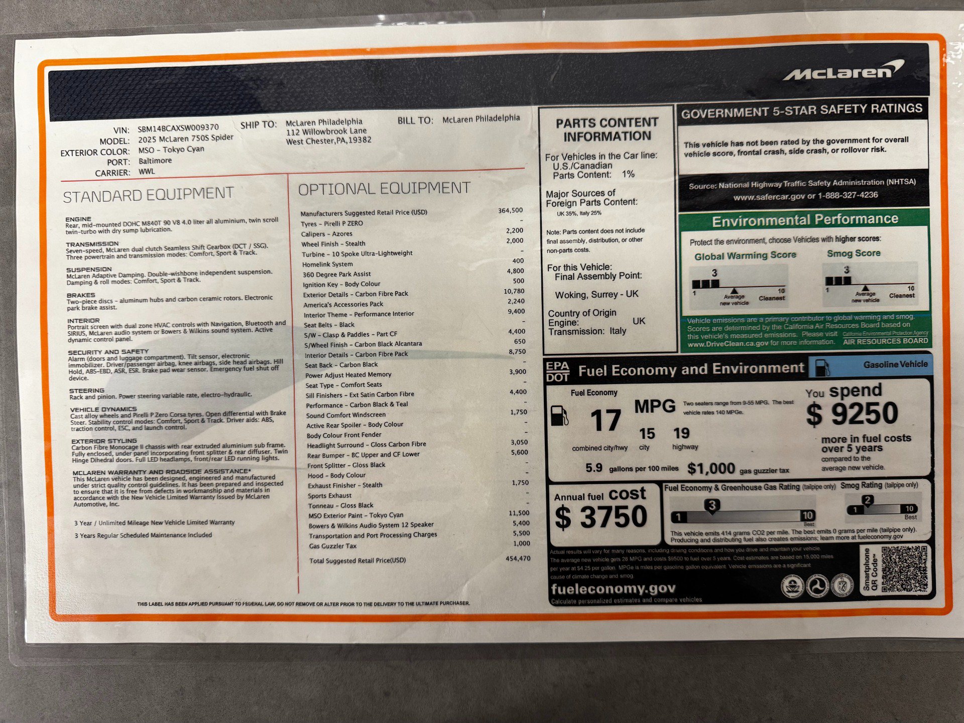 Used 2025 McLaren 750S Spider photo 52