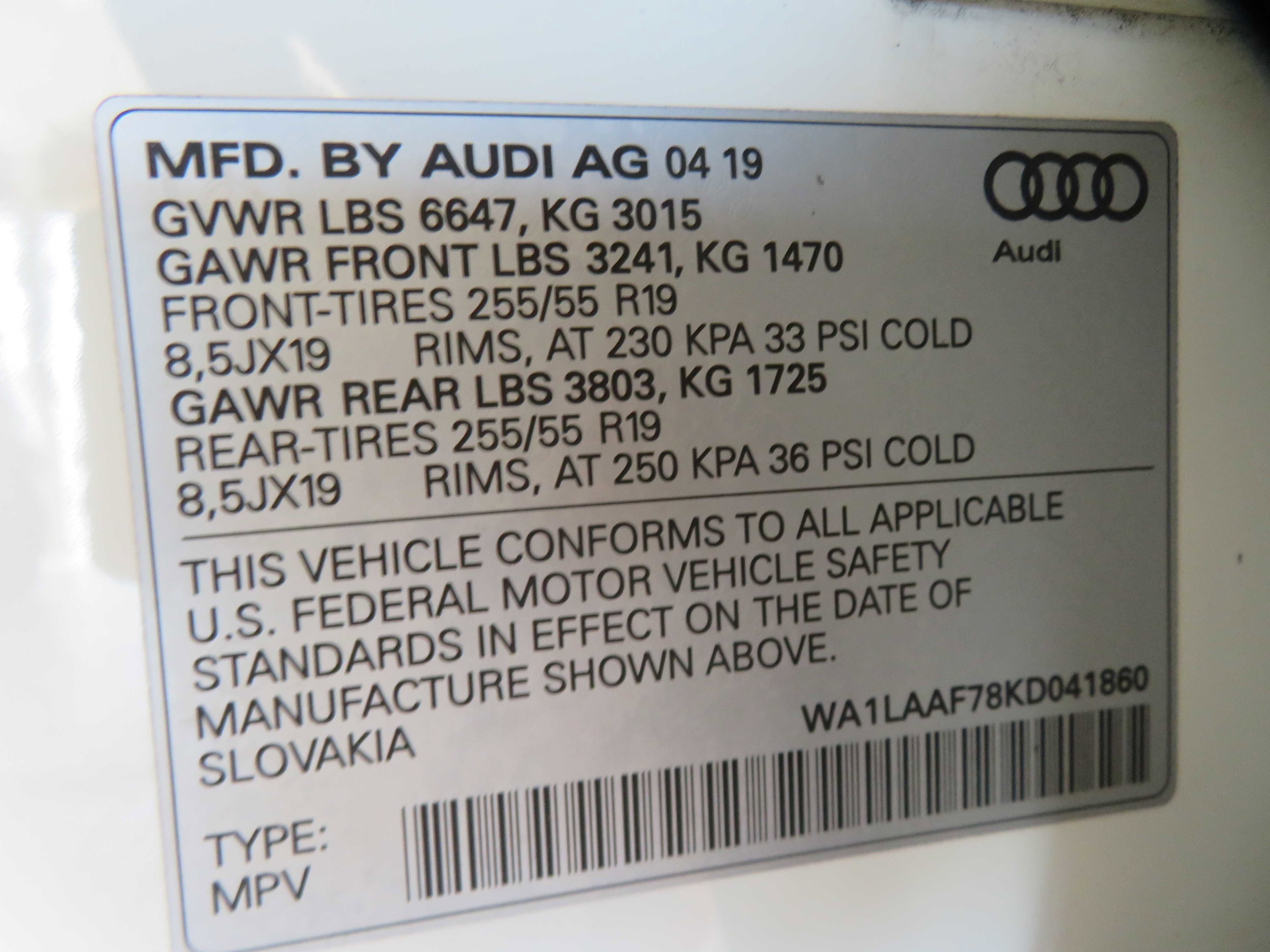 2019 Audi Q7 3.0T Premium Plus