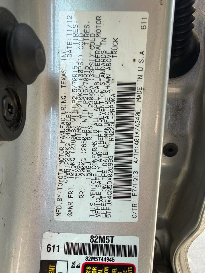 2013 Toyota Tacoma 2WD Double Cab