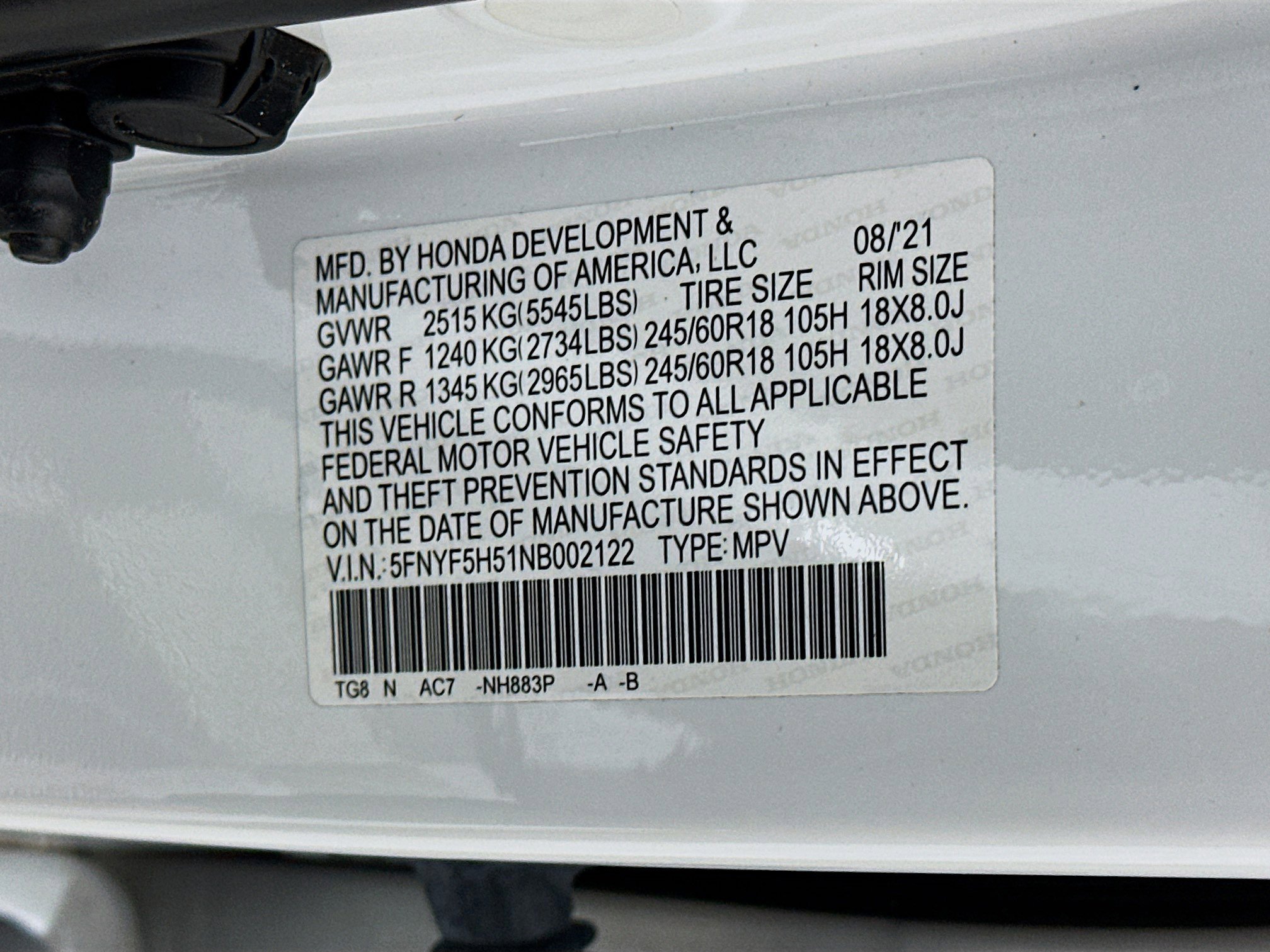 2022 Honda Pilot EX-L