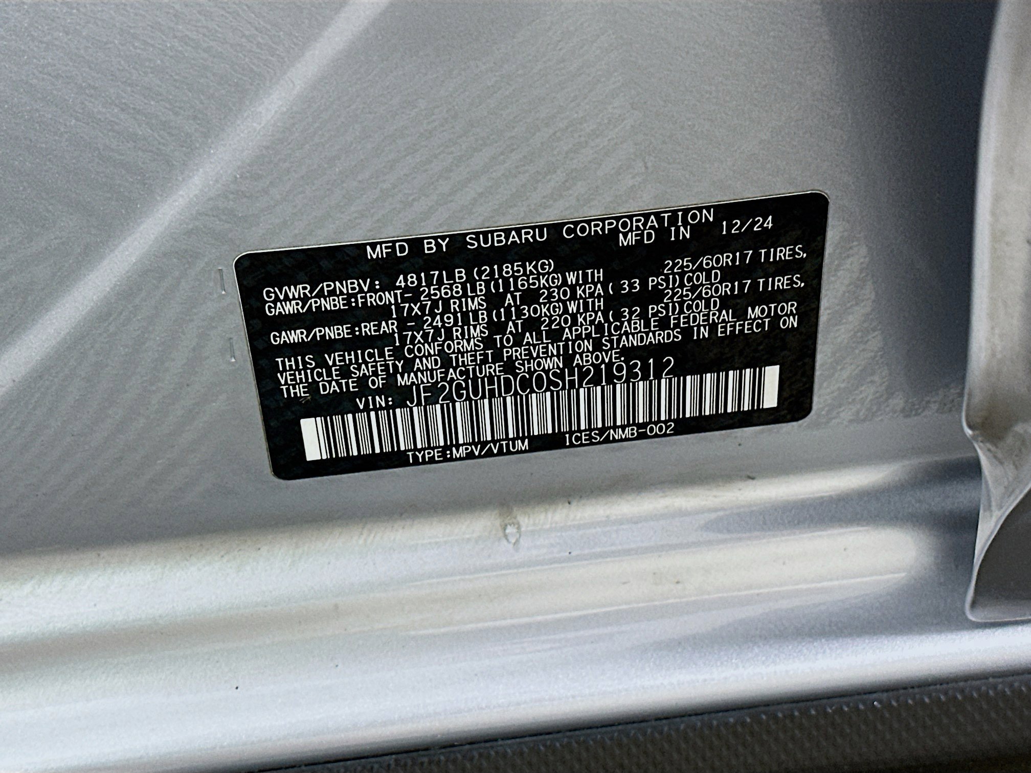 2025 Subaru Crosstrek 2.0i Premium