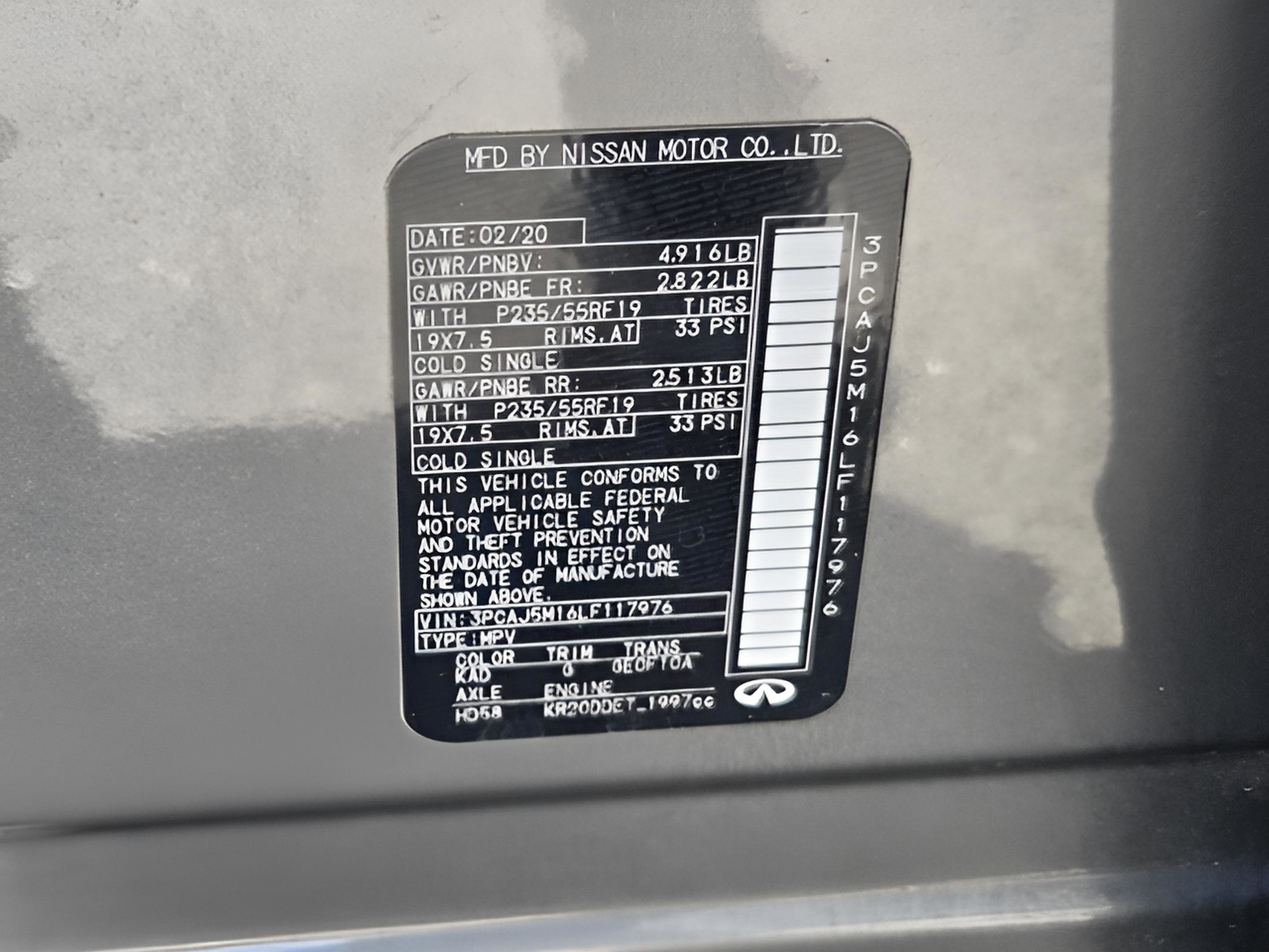 2020 INFINITI Qx50 Luxe