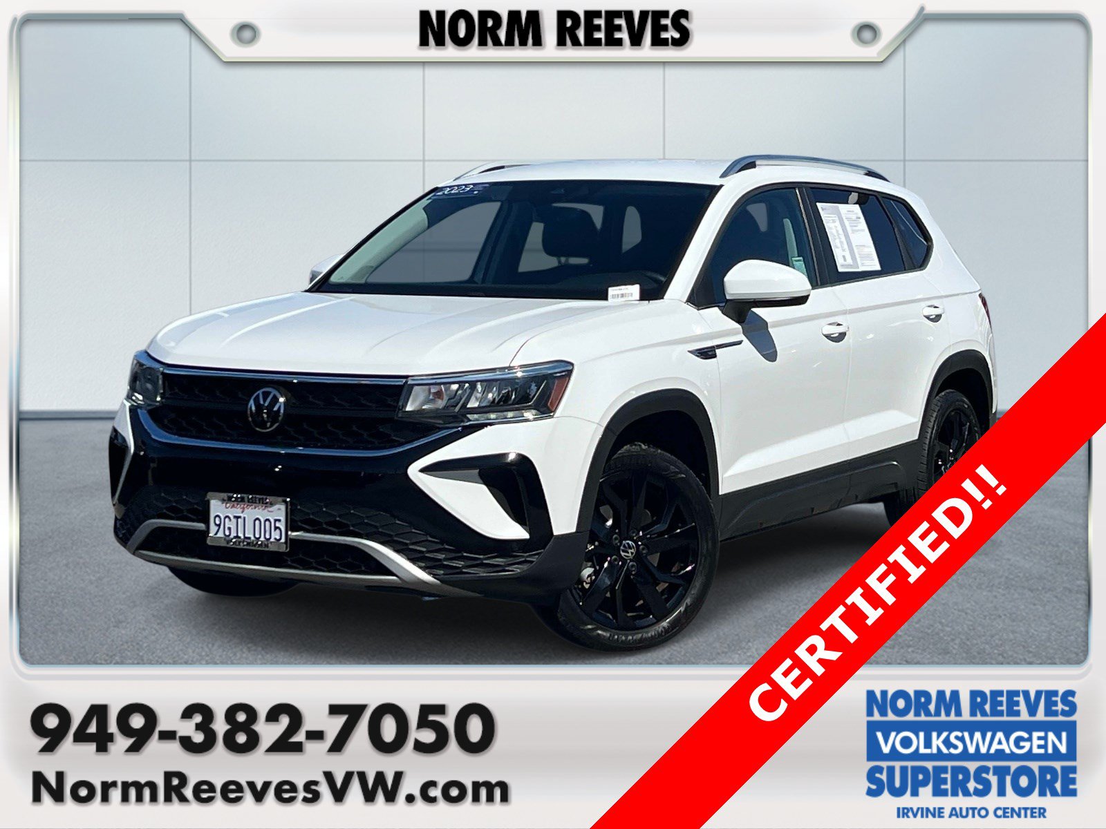 Certified 2023 Volkswagen Taos SE w/ Black Wheel Package