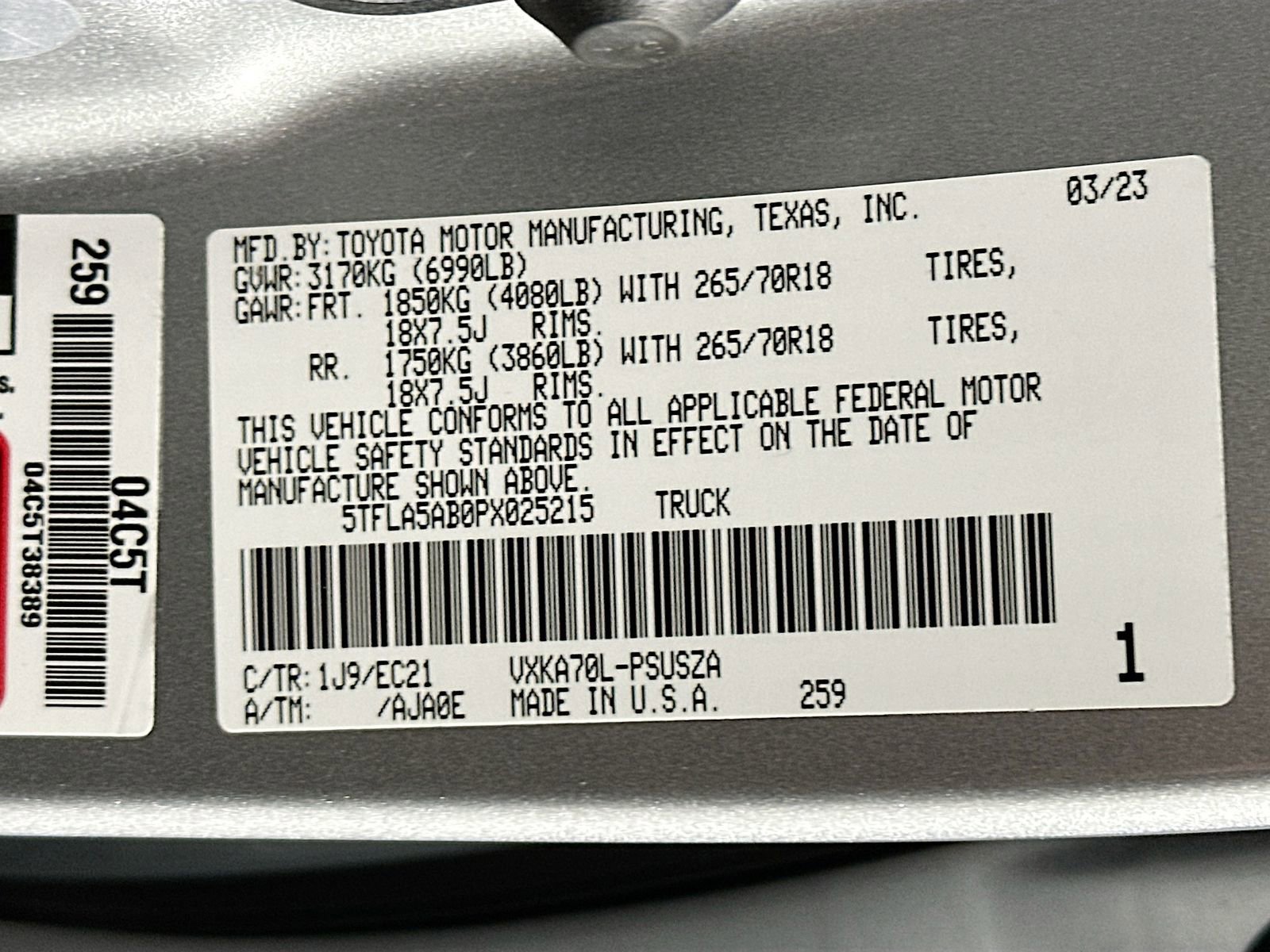 2023 Toyota Tundra SR5