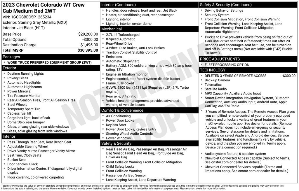 2023 Chevrolet Colorado W/T