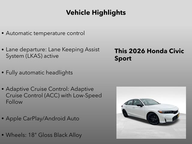 2026 Honda Civic Sport