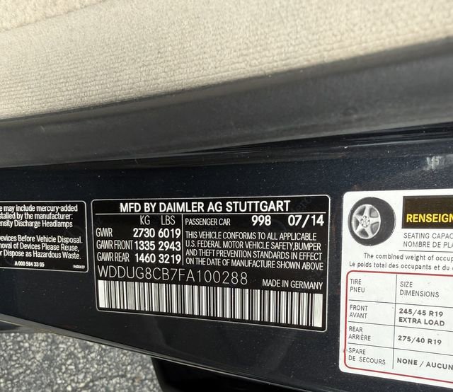 2015 Mercedes-Benz S 550 Sedan