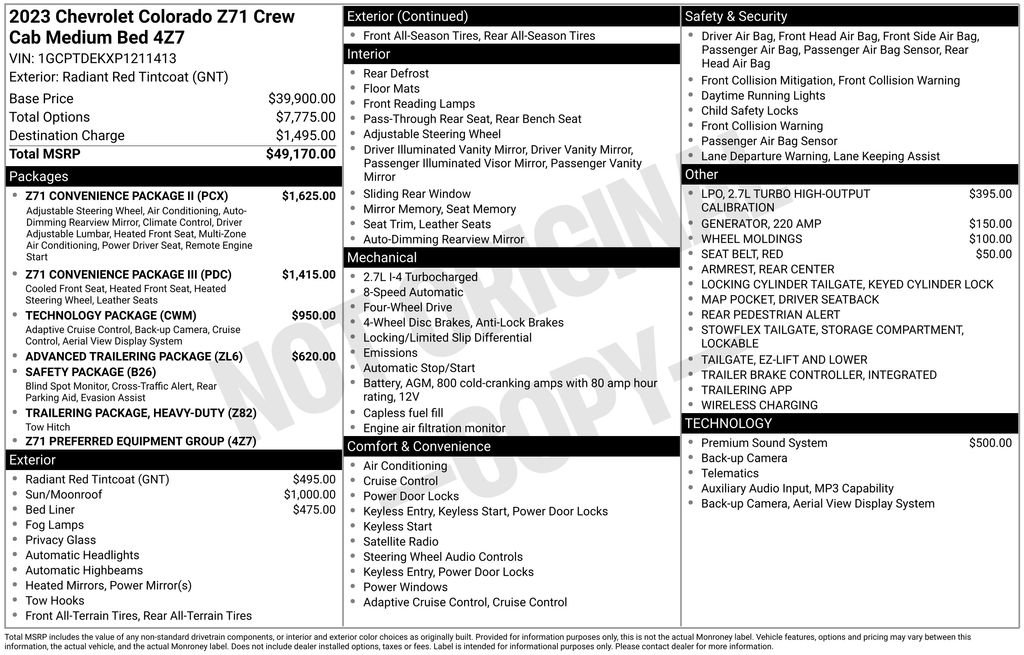 2023 Chevrolet Colorado Z71