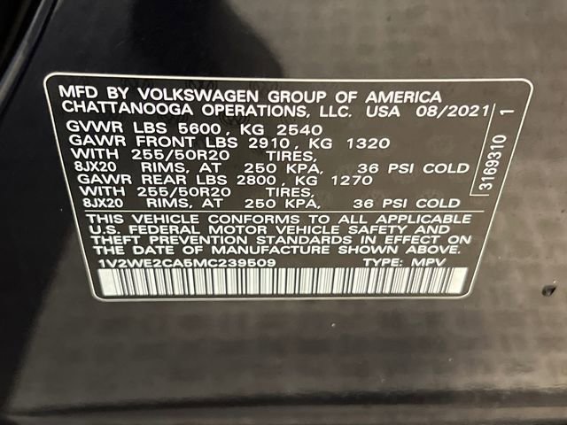 2021 Volkswagen Atlas Cross Sport SE