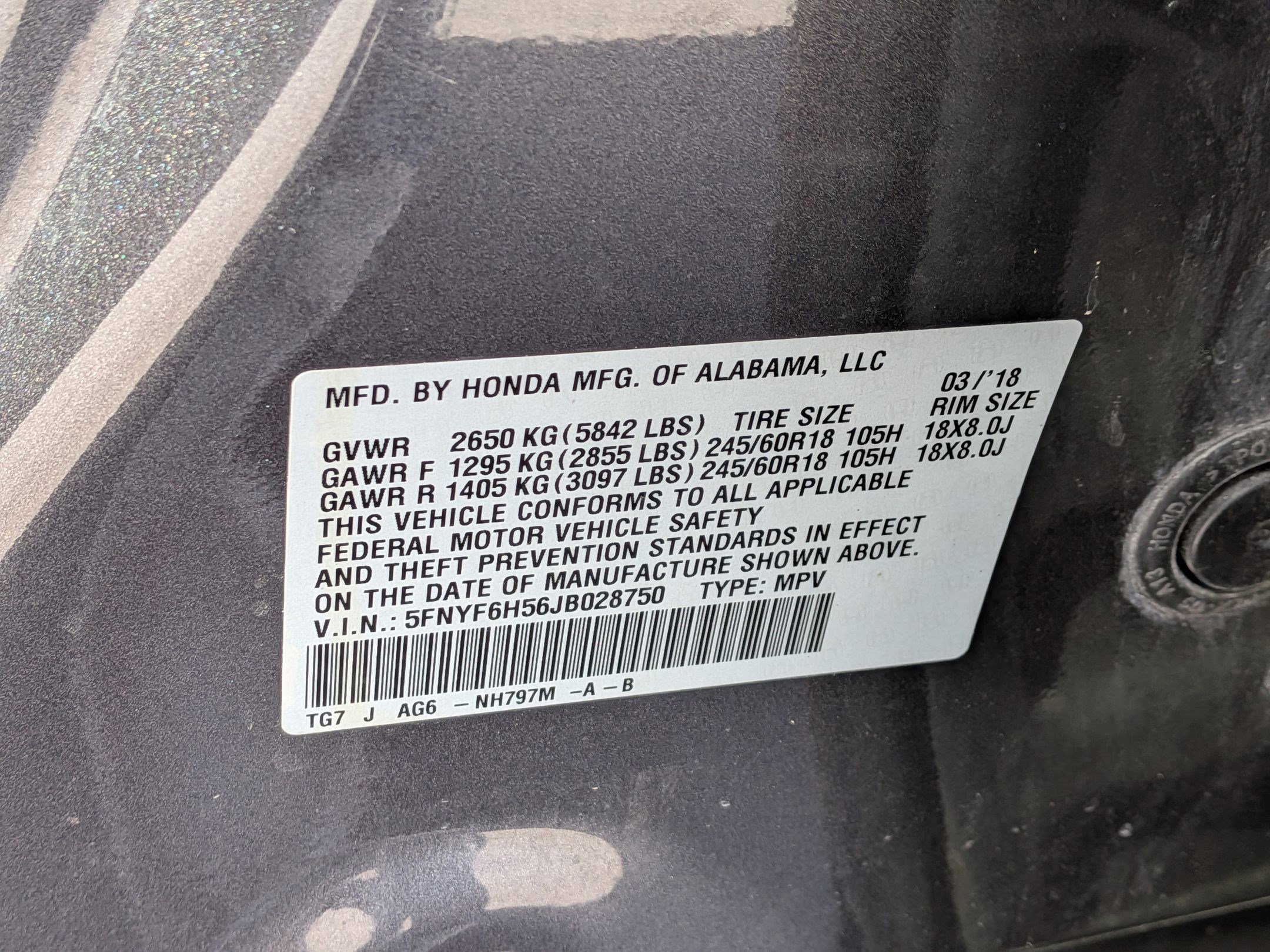 2018 Honda Pilot EX-L