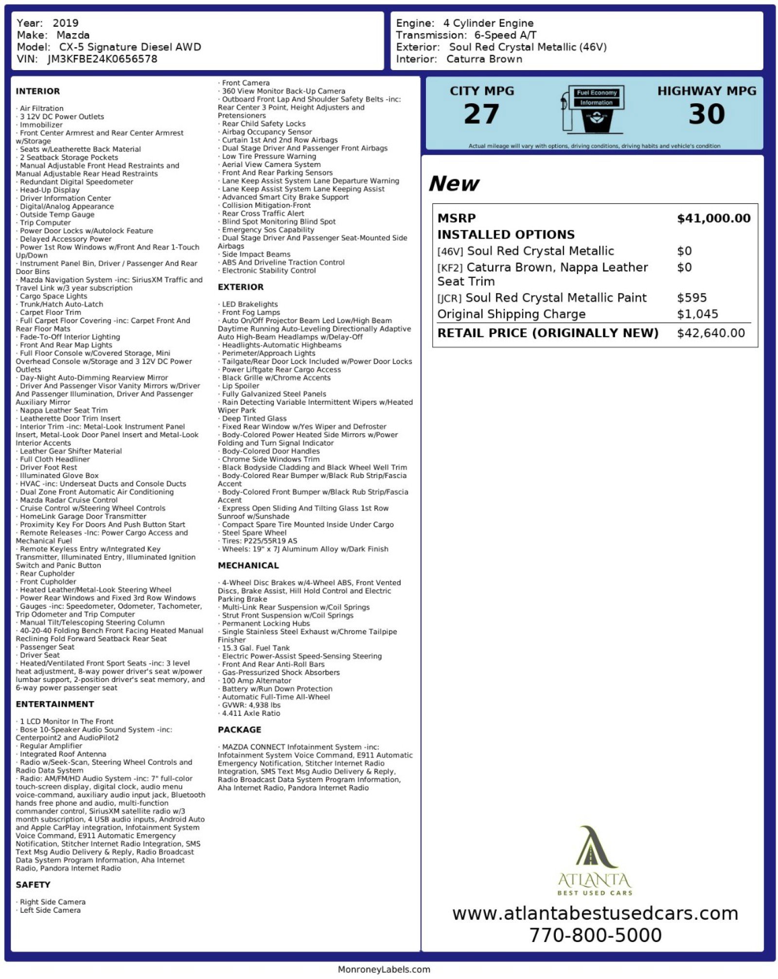 2019 MAZDA Cx-5 Signature