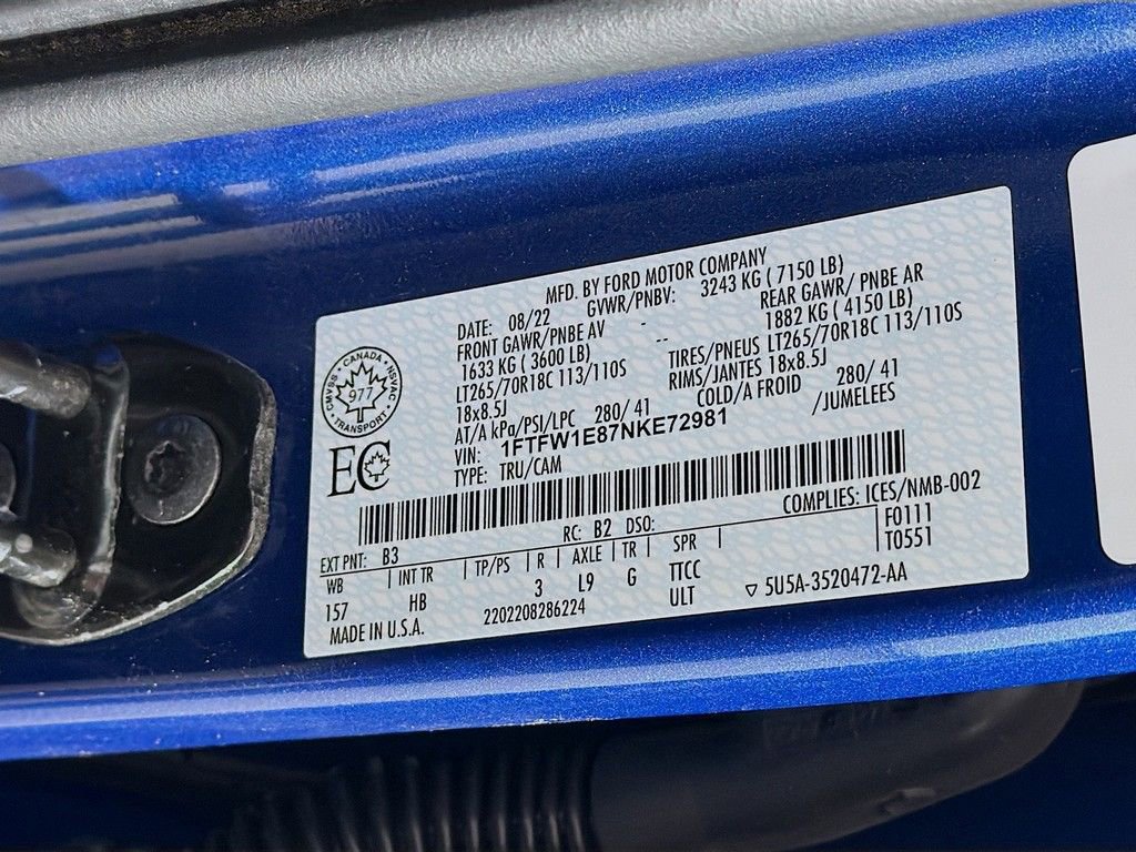 2022 Ford F150 Lariat