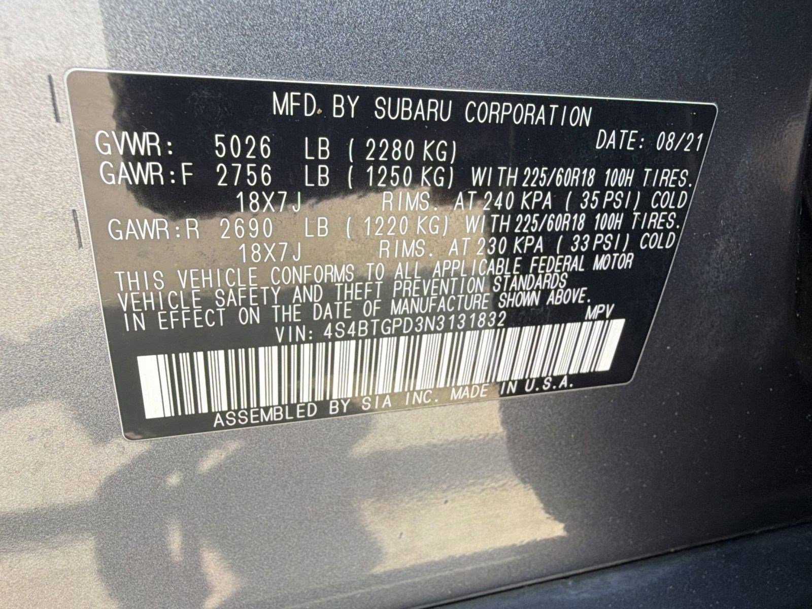 2022 Subaru Outback Touring XT