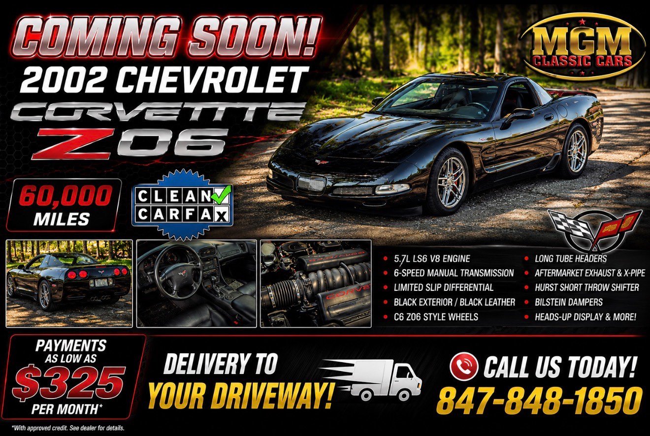 Used 2002 Chevrolet Corvette Z06 w/ Memory Pkg