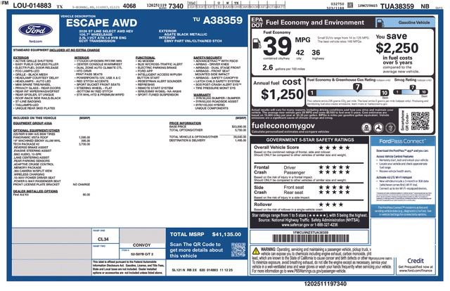 2026 Ford Escape ST-Line Select