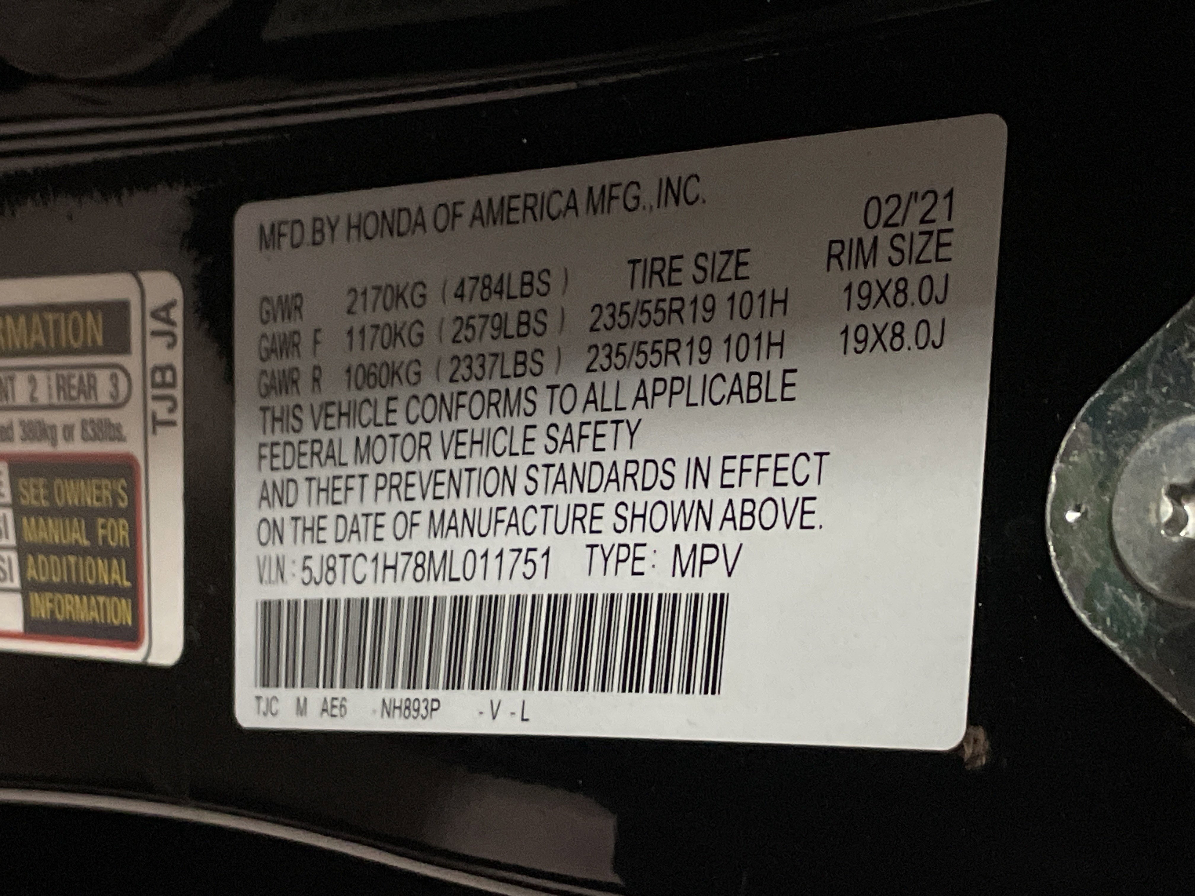 2021 Acura RDX FWD w/ Advance Package