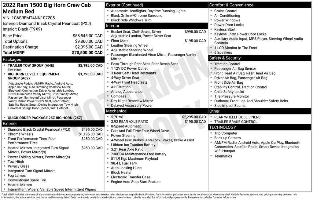 2022 RAM 1500 Big Horn