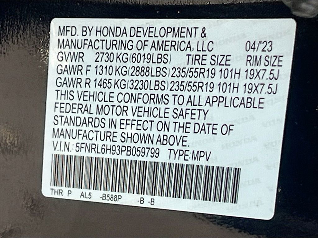 2023 Honda Odyssey Elite