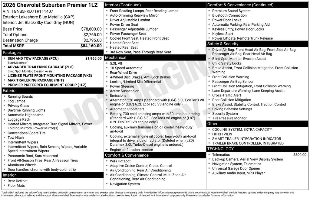 2026 Chevrolet Suburban Premier