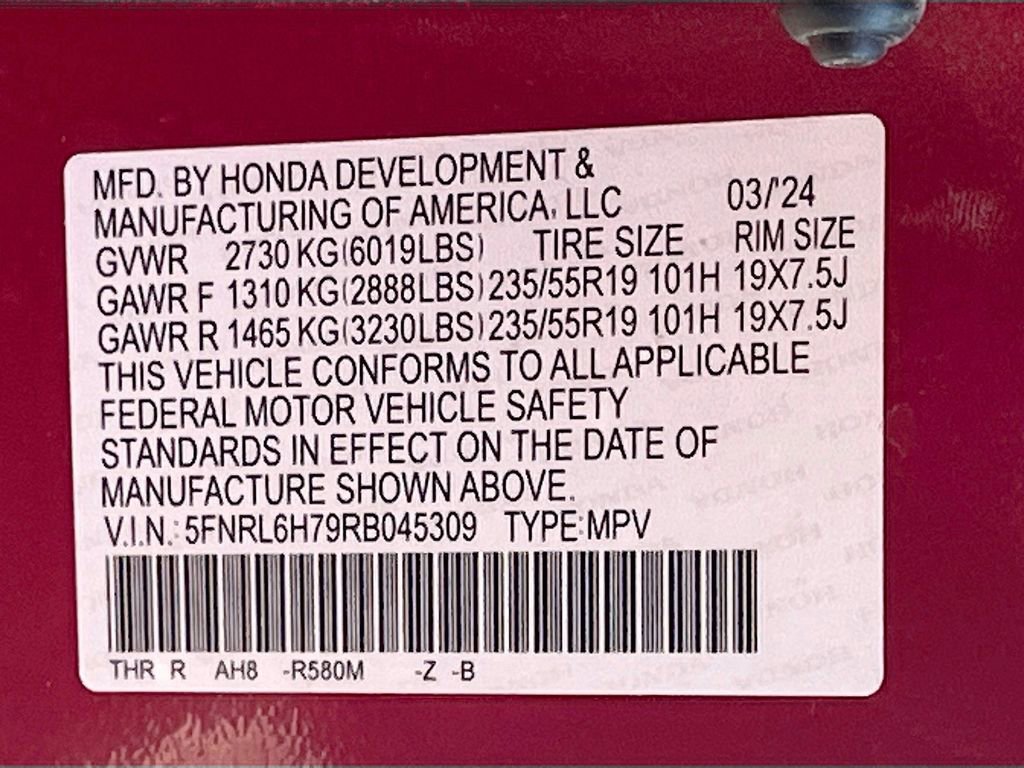 2024 Honda Odyssey Sport