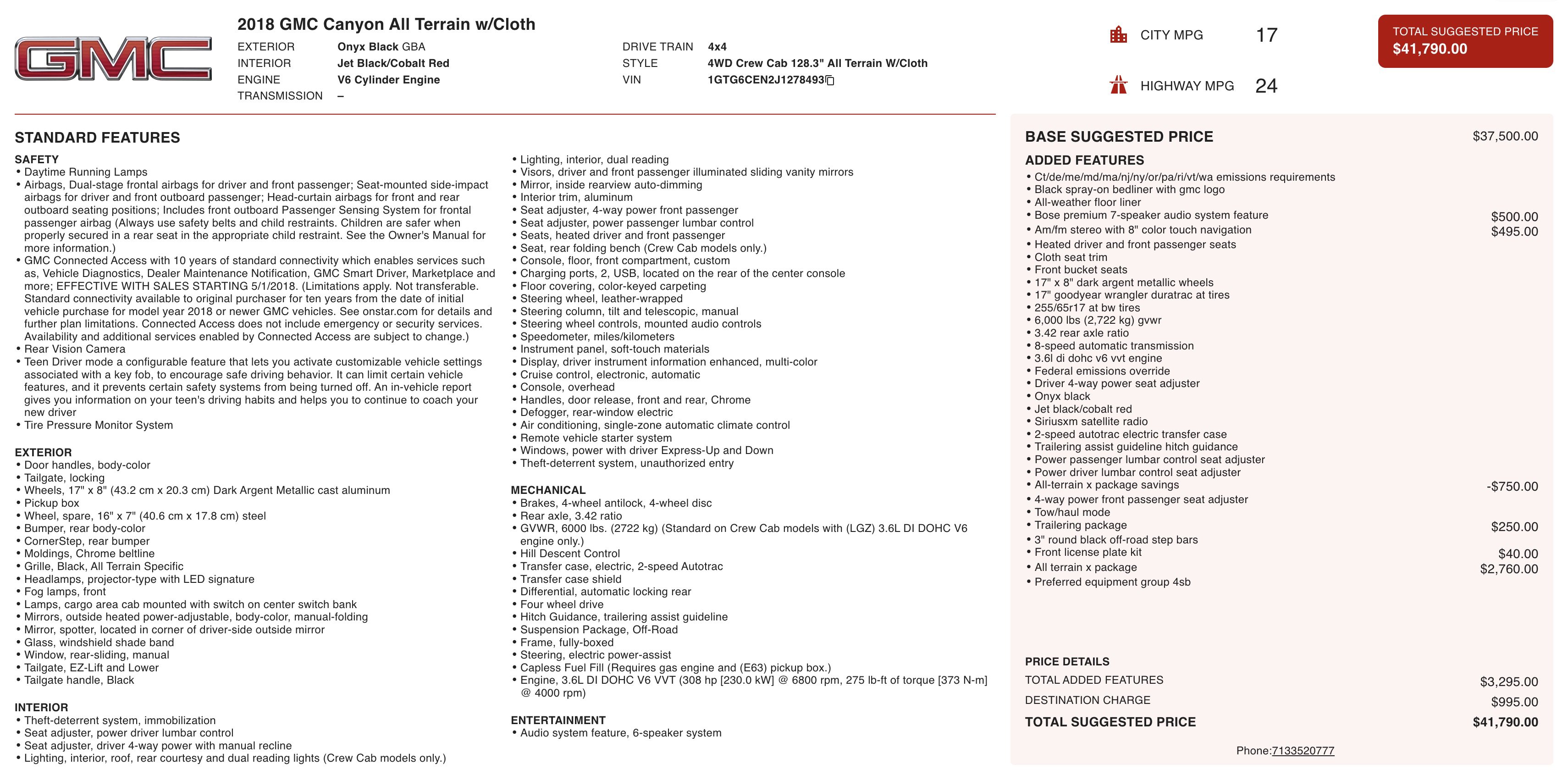 2018 GMC Canyon All Terrain