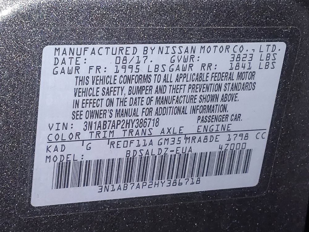 2017 Nissan Sentra SV