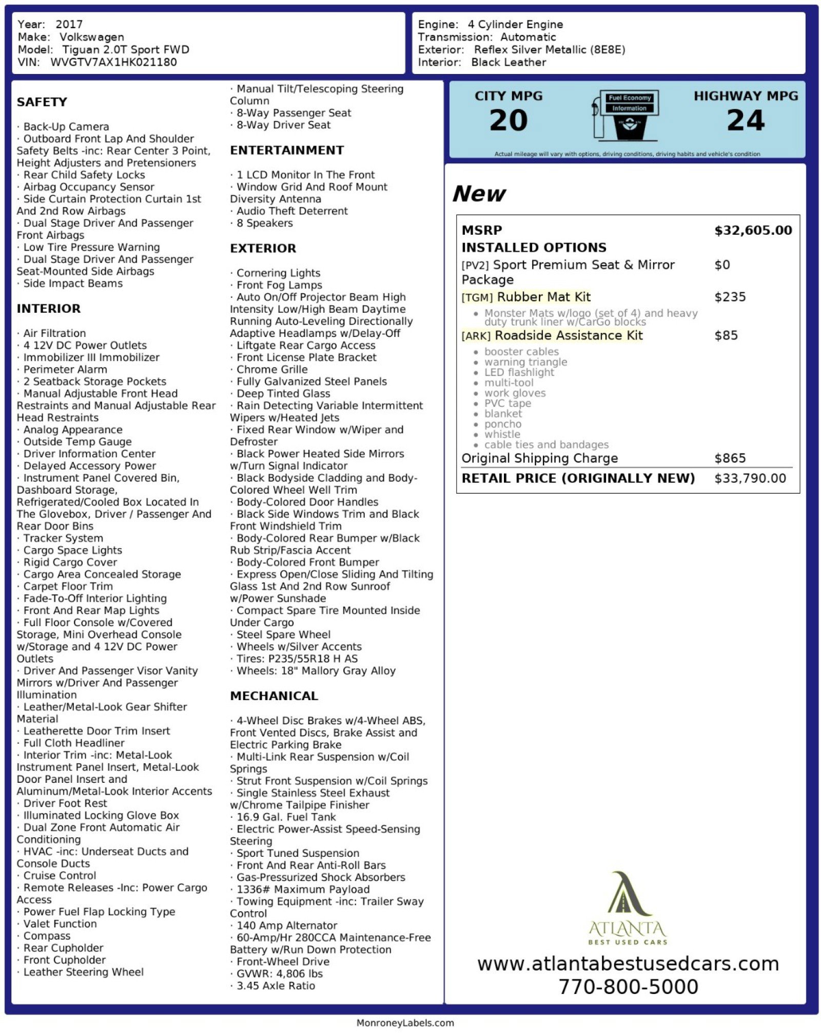 2017 Volkswagen Tiguan Sport