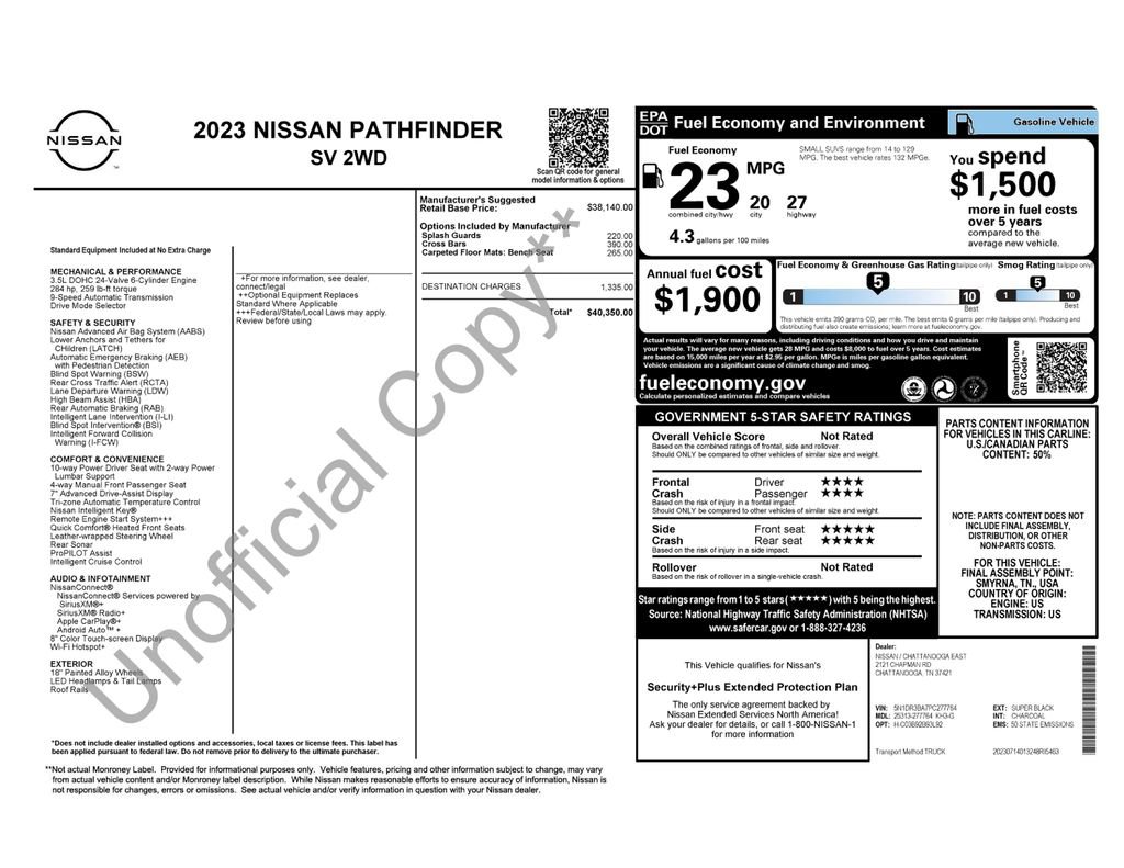 2023 Nissan Pathfinder SV