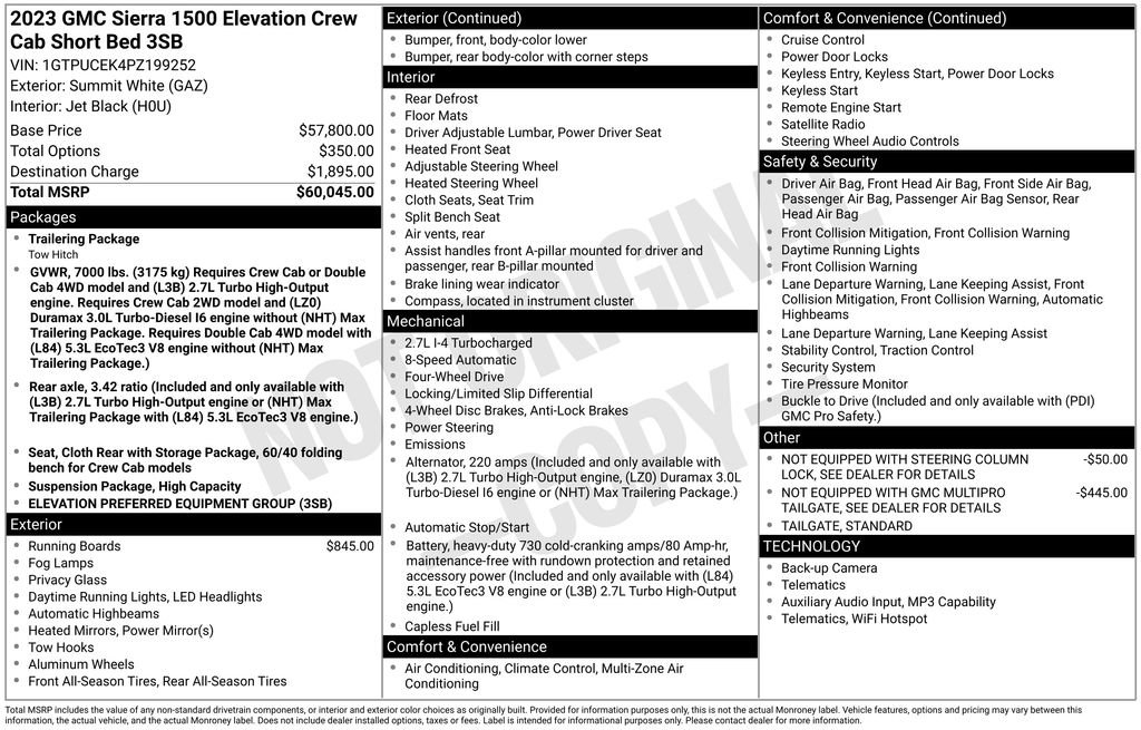 2023 GMC Sierra 1500 Elevation