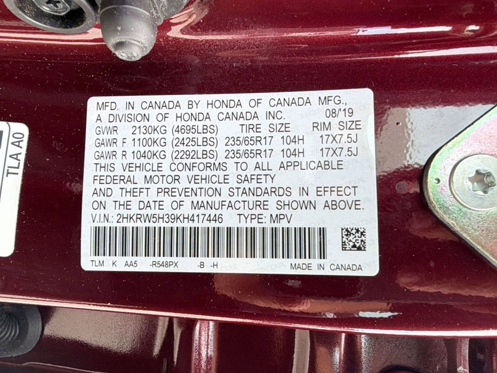 2019 Honda Cr-V LX