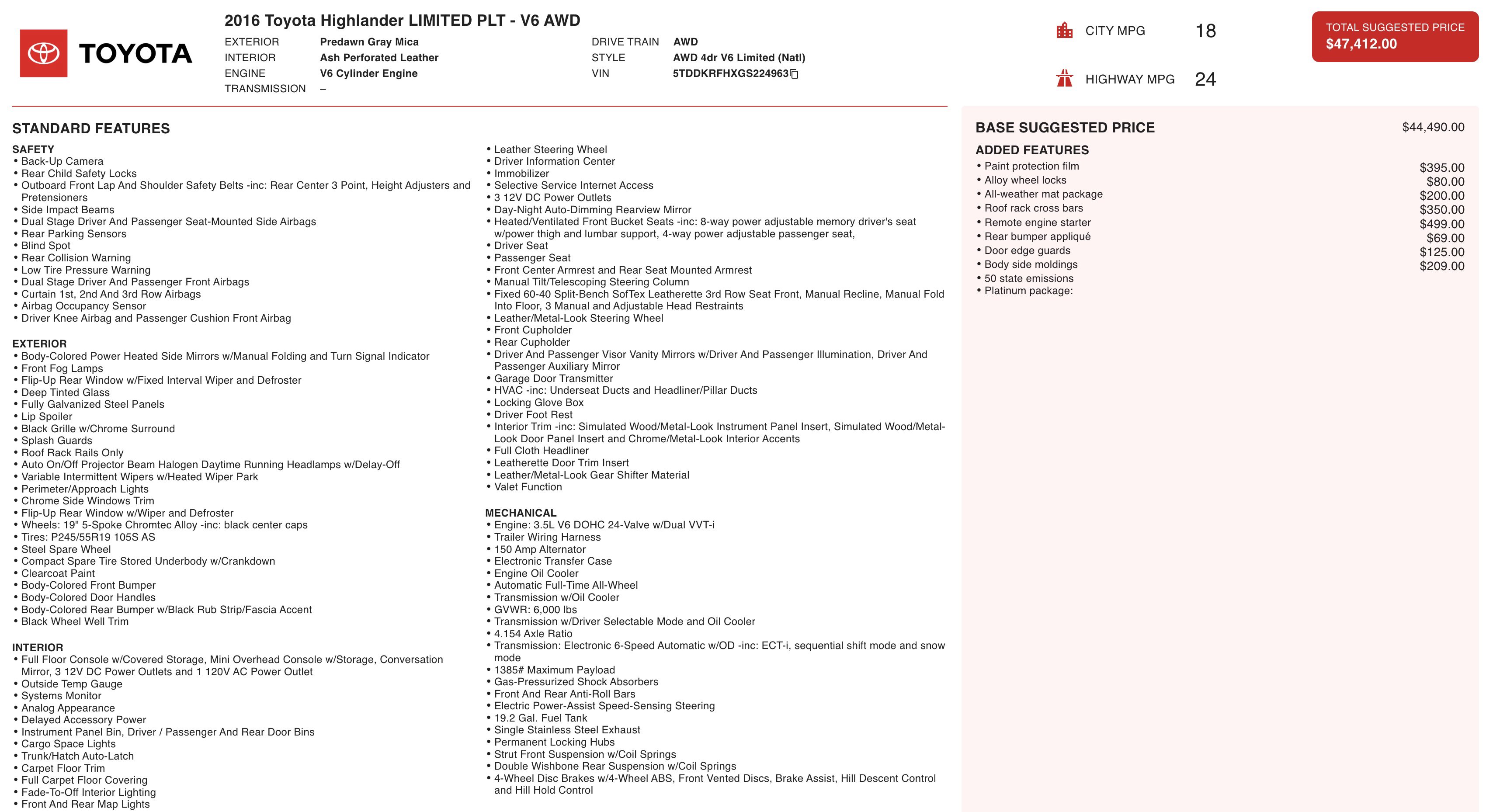 2016 Toyota Highlander Limited
