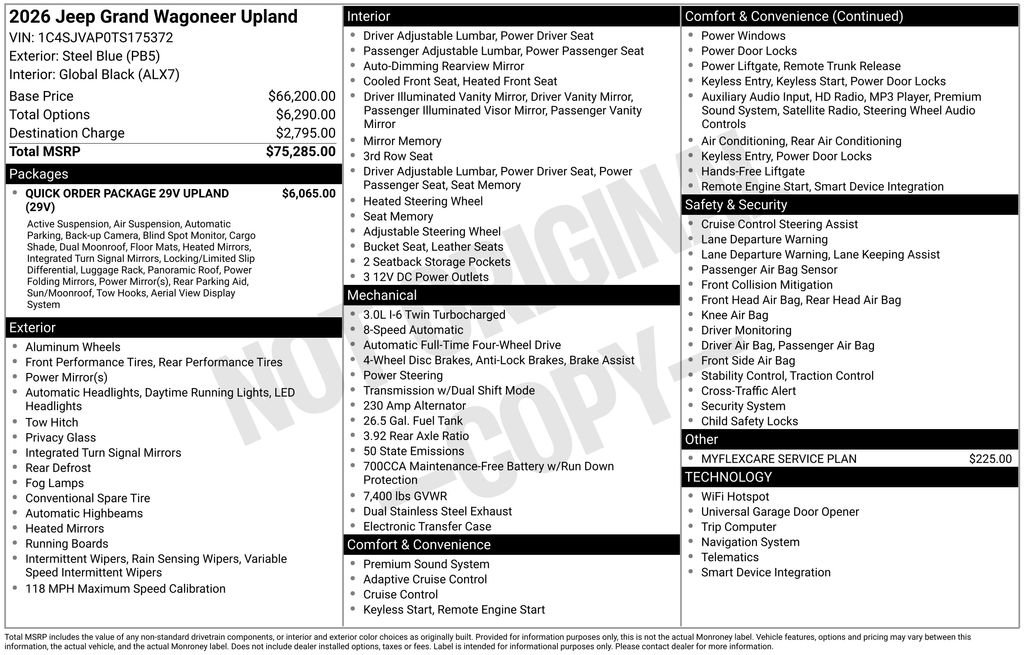 2026 Jeep Grand Wagoneer 4WD