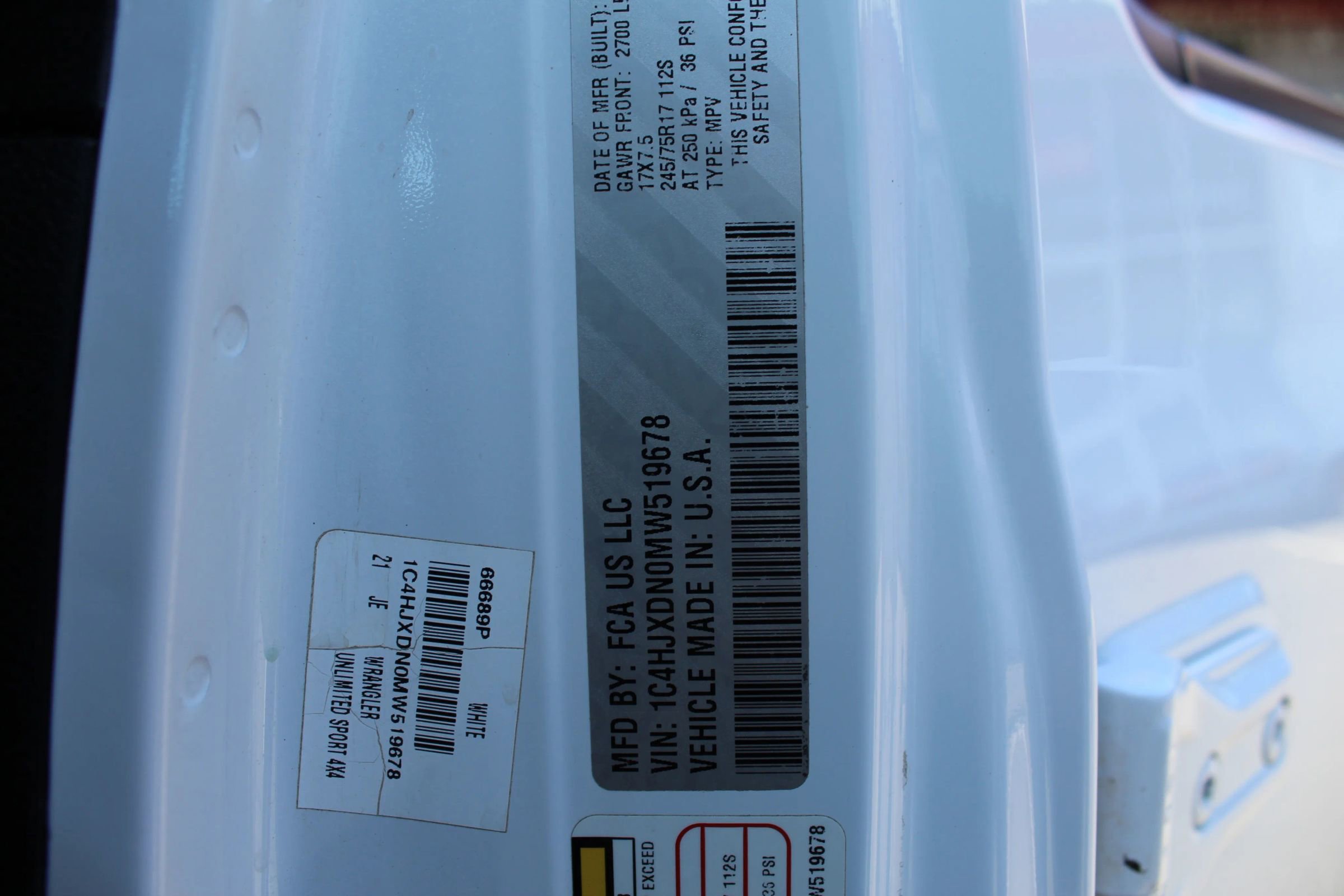 2021 Jeep Wrangler Unlimited Sport