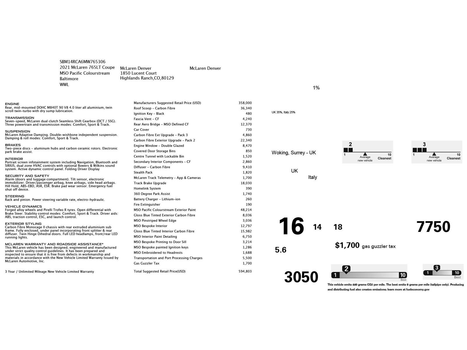 Used 2021 McLaren 765LT photo 6