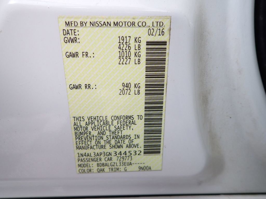 2016 Nissan Altima 2.5 S