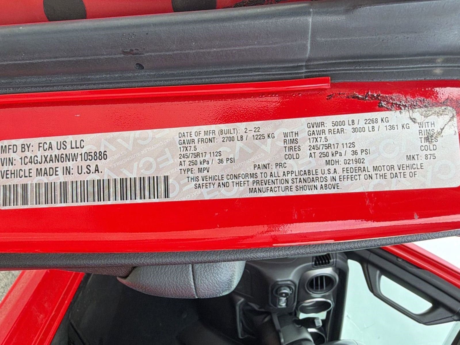 2022 Jeep Wrangler Sport S