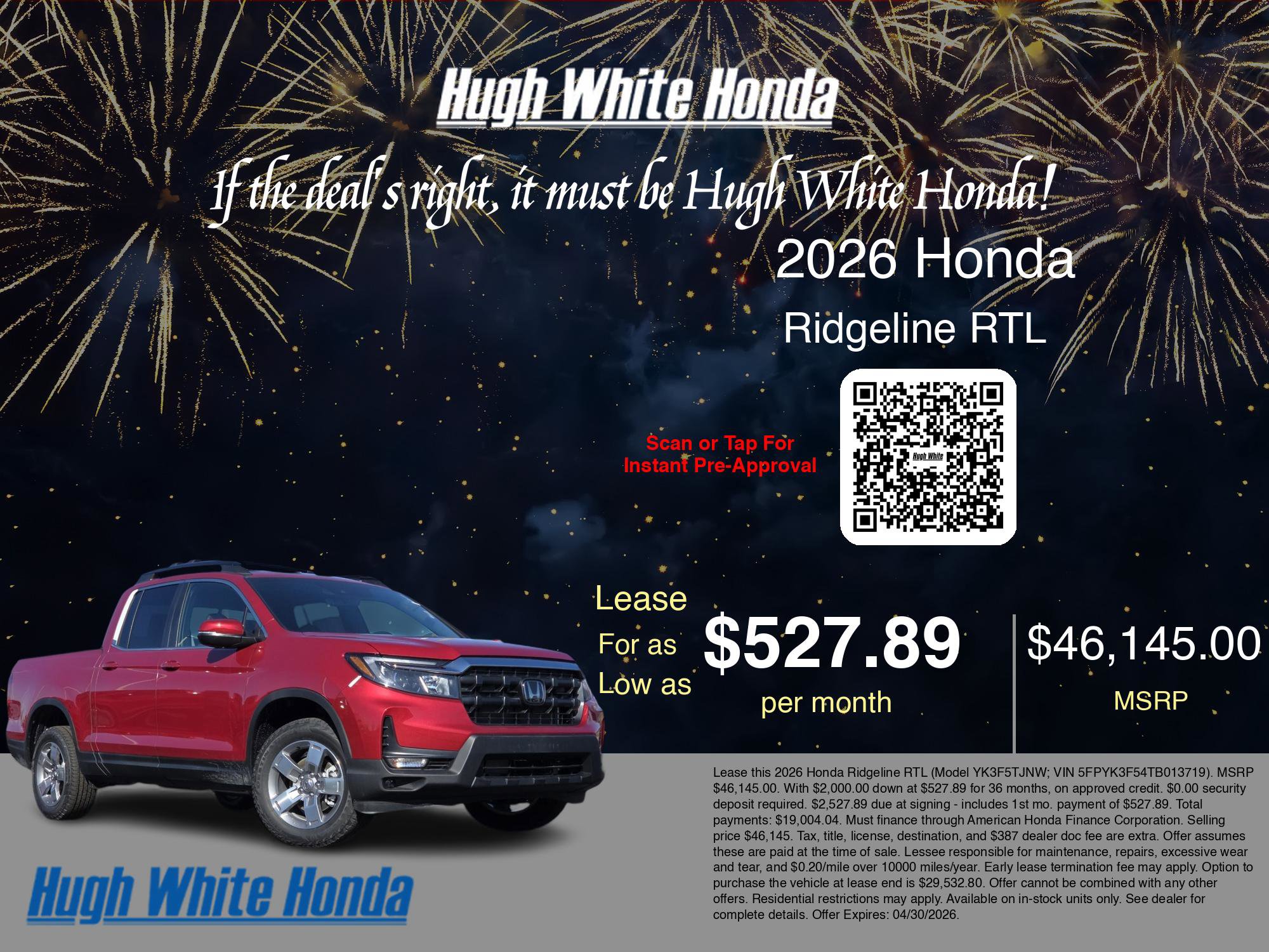 2026 Honda Ridgeline RTL