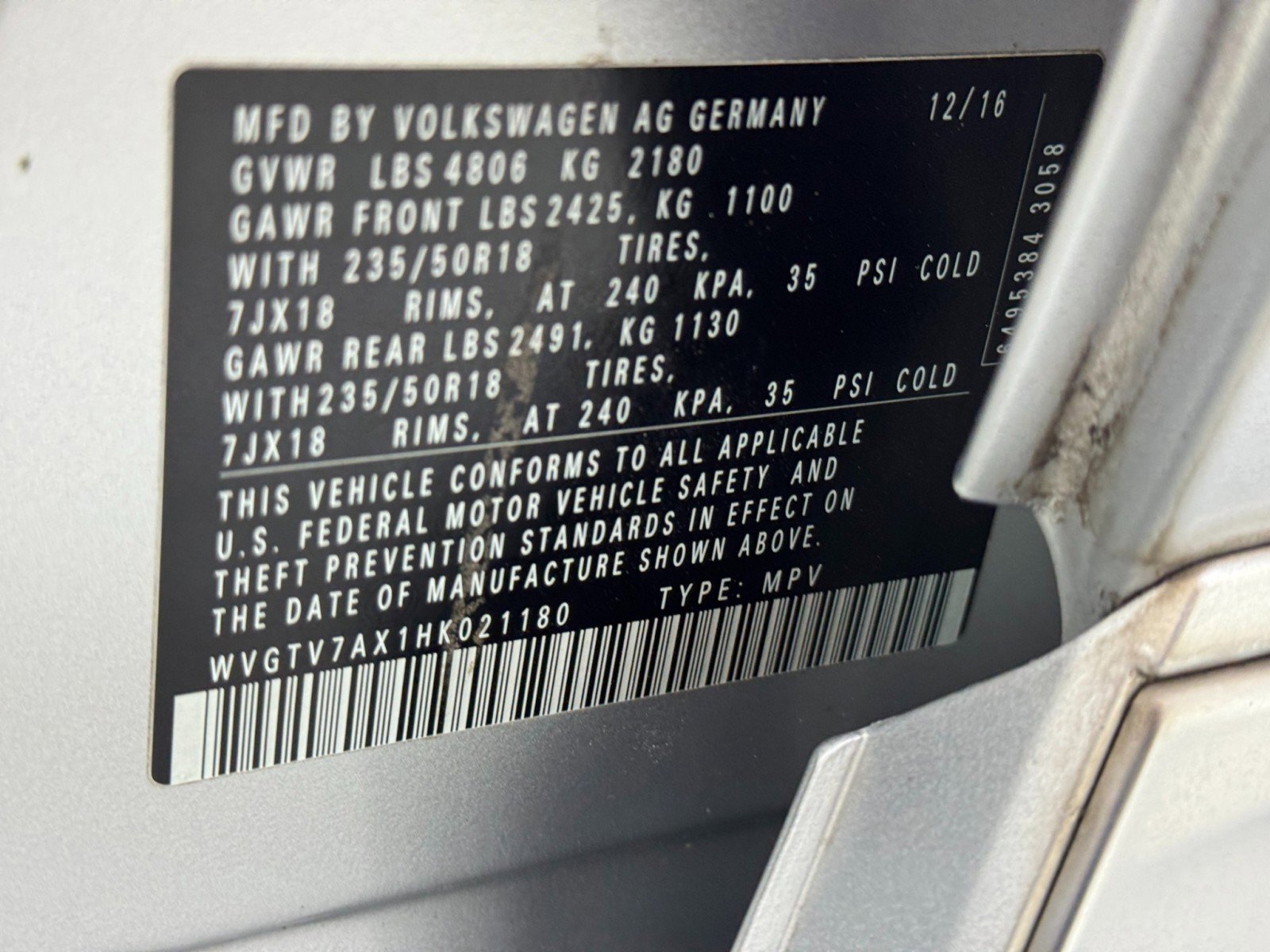 2017 Volkswagen Tiguan Sport