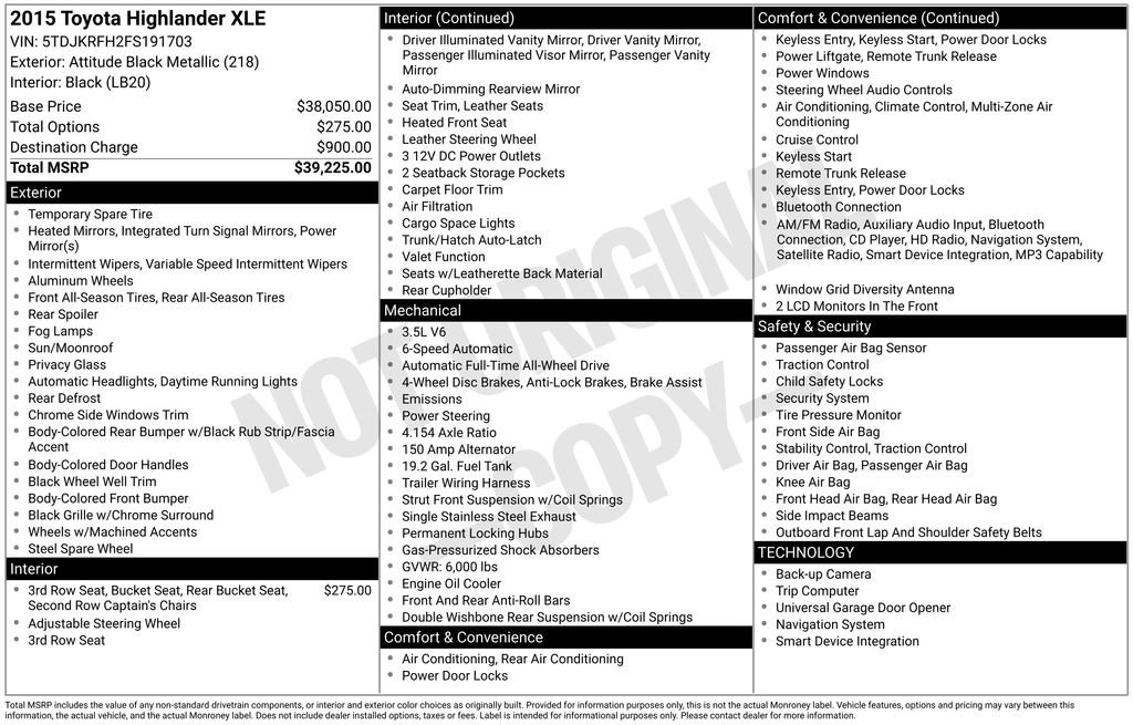 2015 Toyota Highlander XLE