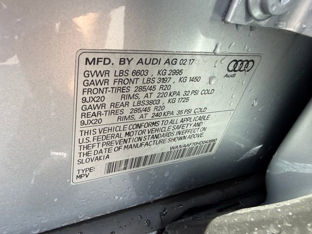 2017 Audi Q7 3.0T Prestige