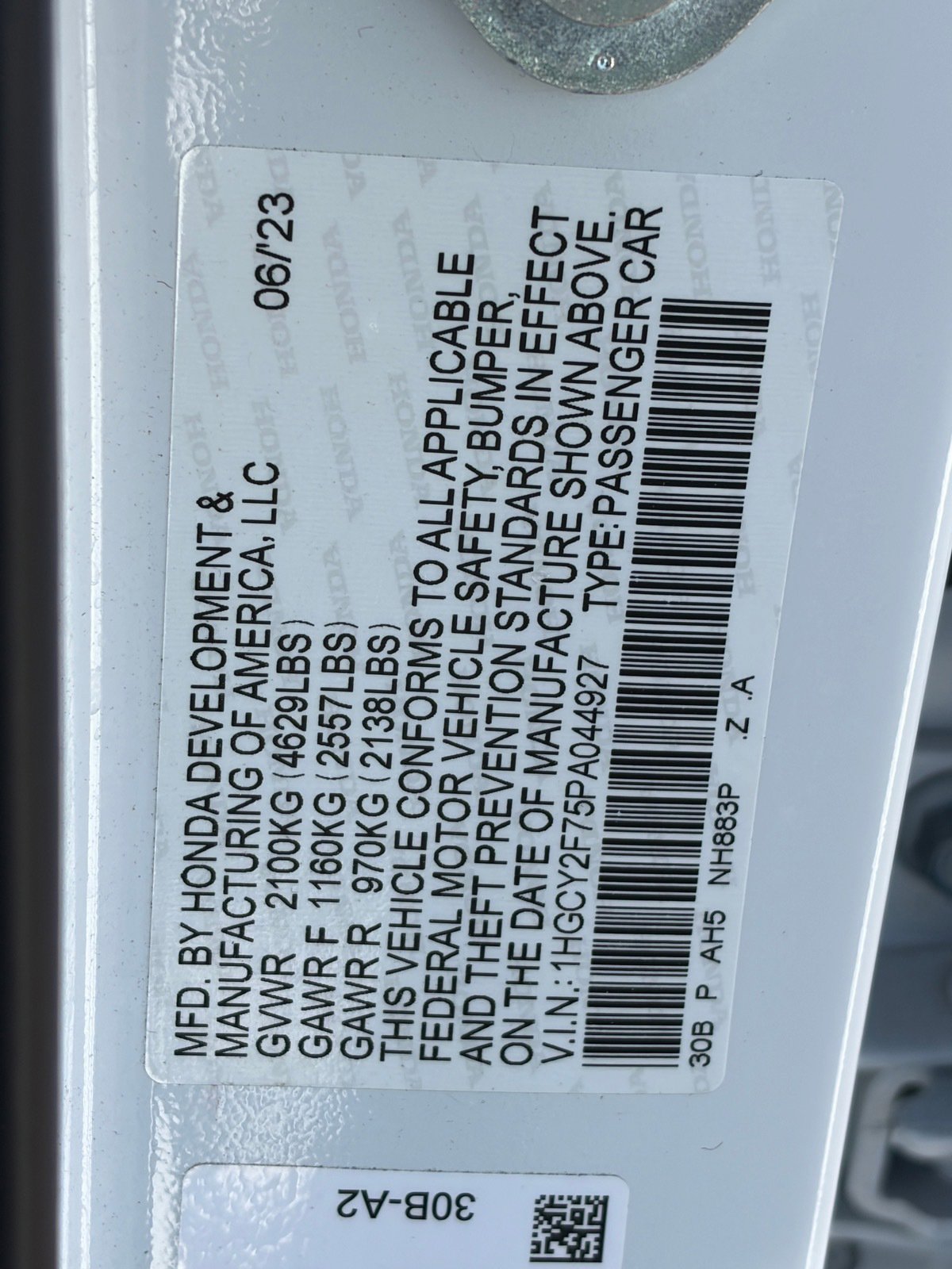 2023 Honda Accord Sport