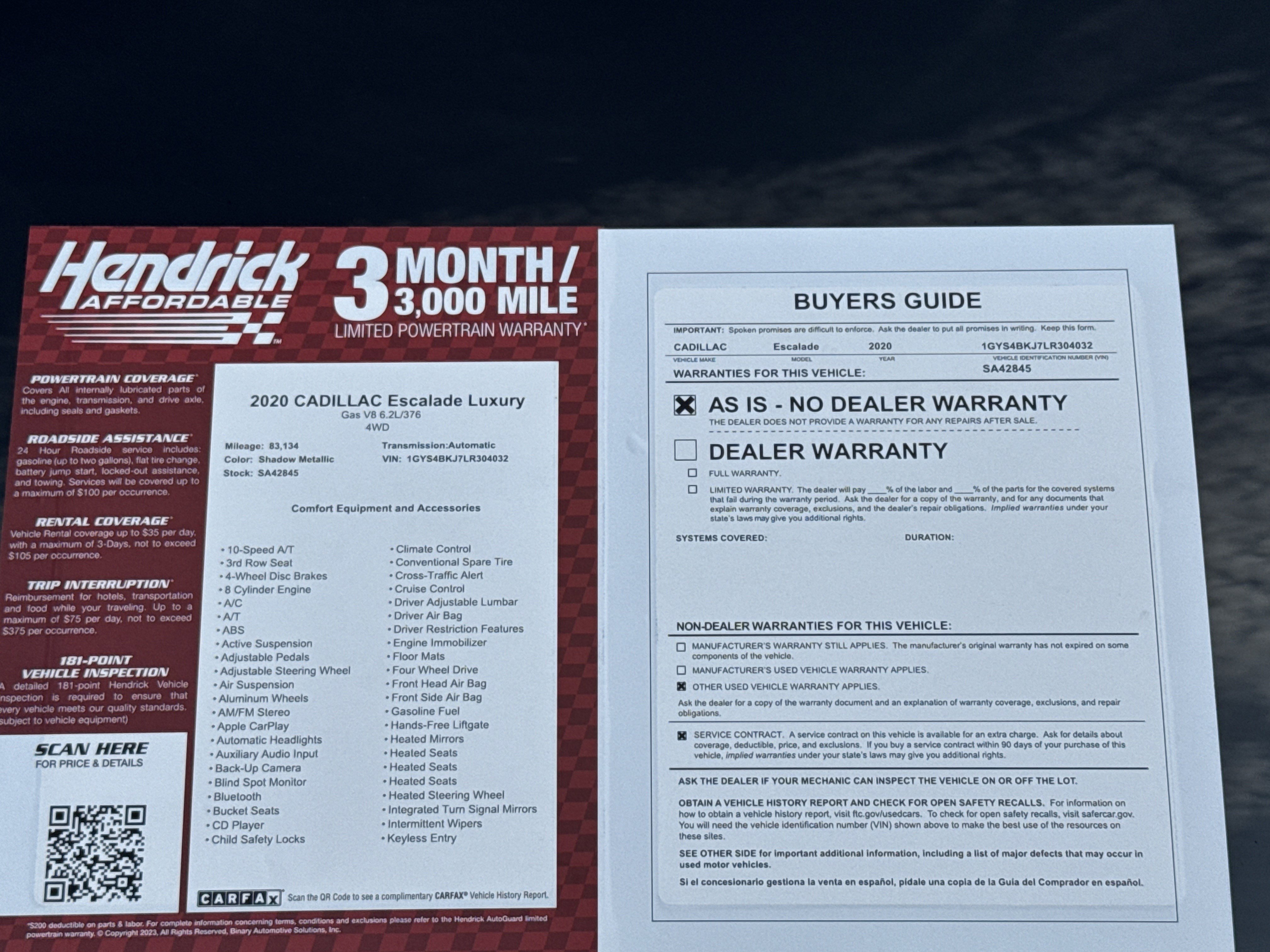 2020 Cadillac Escalade Luxury