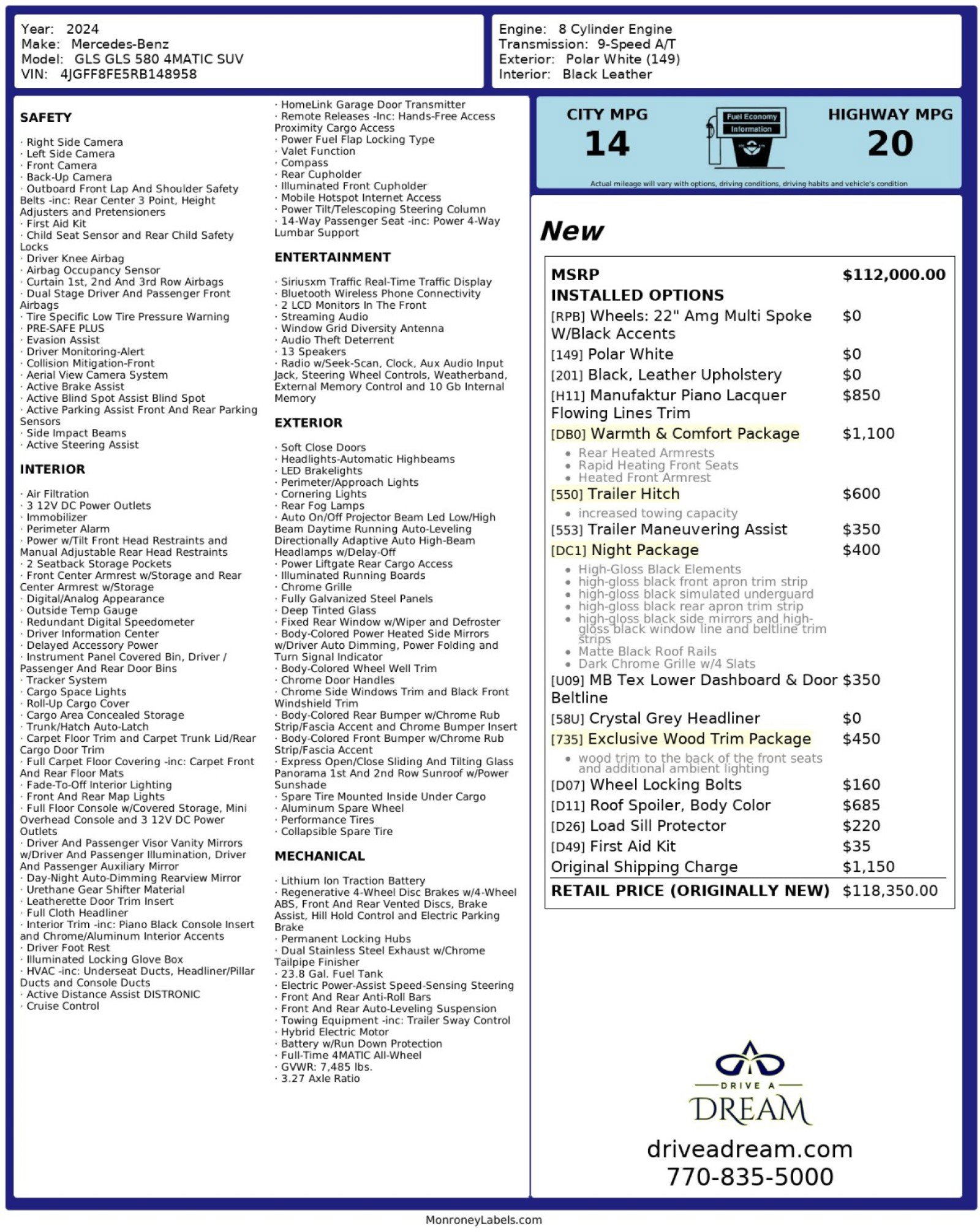 2024 Mercedes-Benz GLS 580 4MATIC