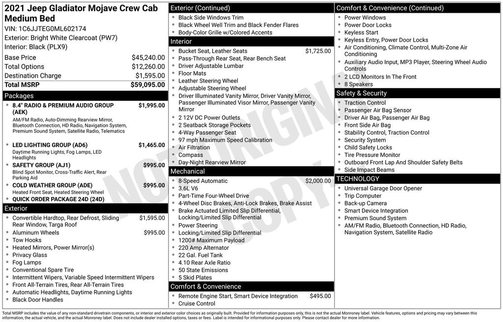 2021 Jeep Gladiator Mojave