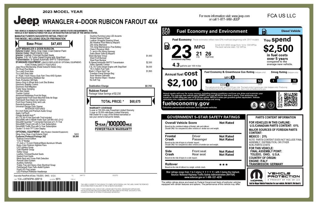 2023 Jeep Wrangler Unlimited Rubicon