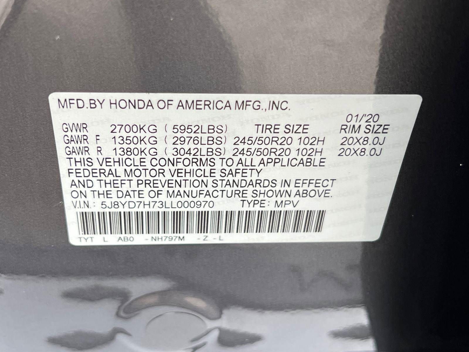 2020 Acura MDX Sport Hybrid w/ Advance Pkg