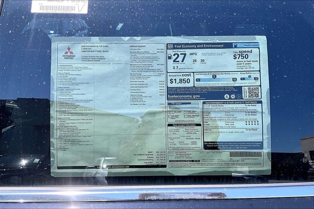 2026 Mitsubishi Outlander AWD