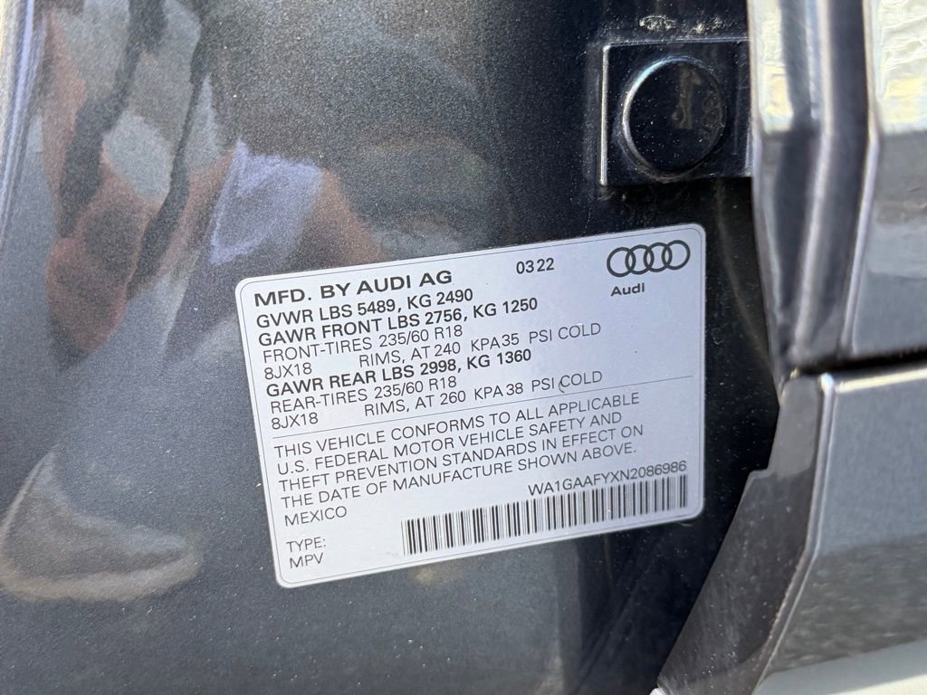 2022 Audi Q5 2.0T Premium