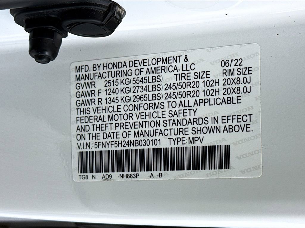 2022 Honda Pilot Special Edition