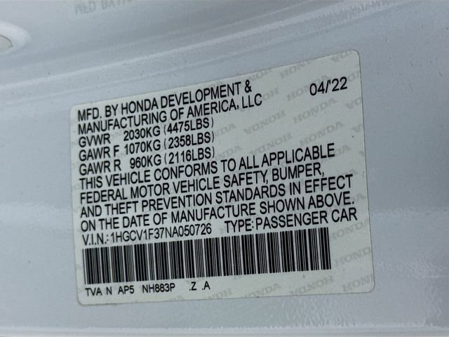 2022 Honda Accord Sport